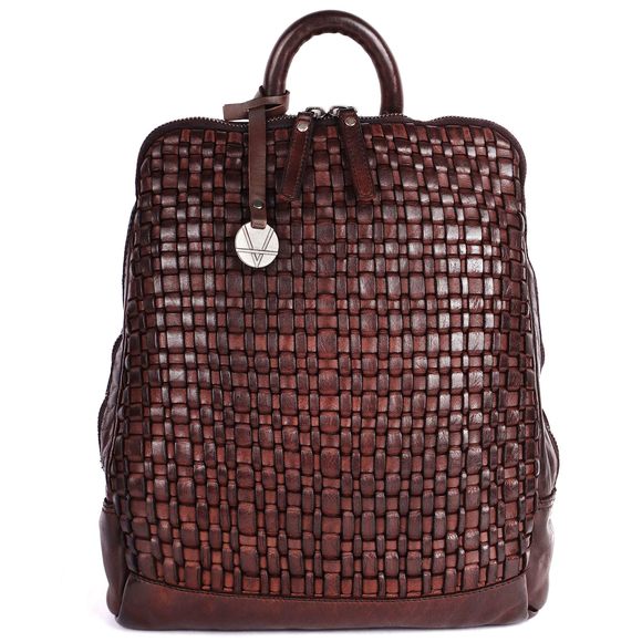 12.5 Inch Leather Backpack for Women and Men, Brown Leather Backpack💜 - Picture 1 of 9